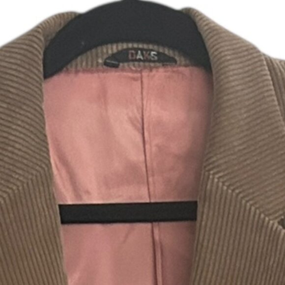 Vintage Daks of London Camel Corduroy Blazer 46R Est Teacher Academia Preppy - Picture 3 of 10